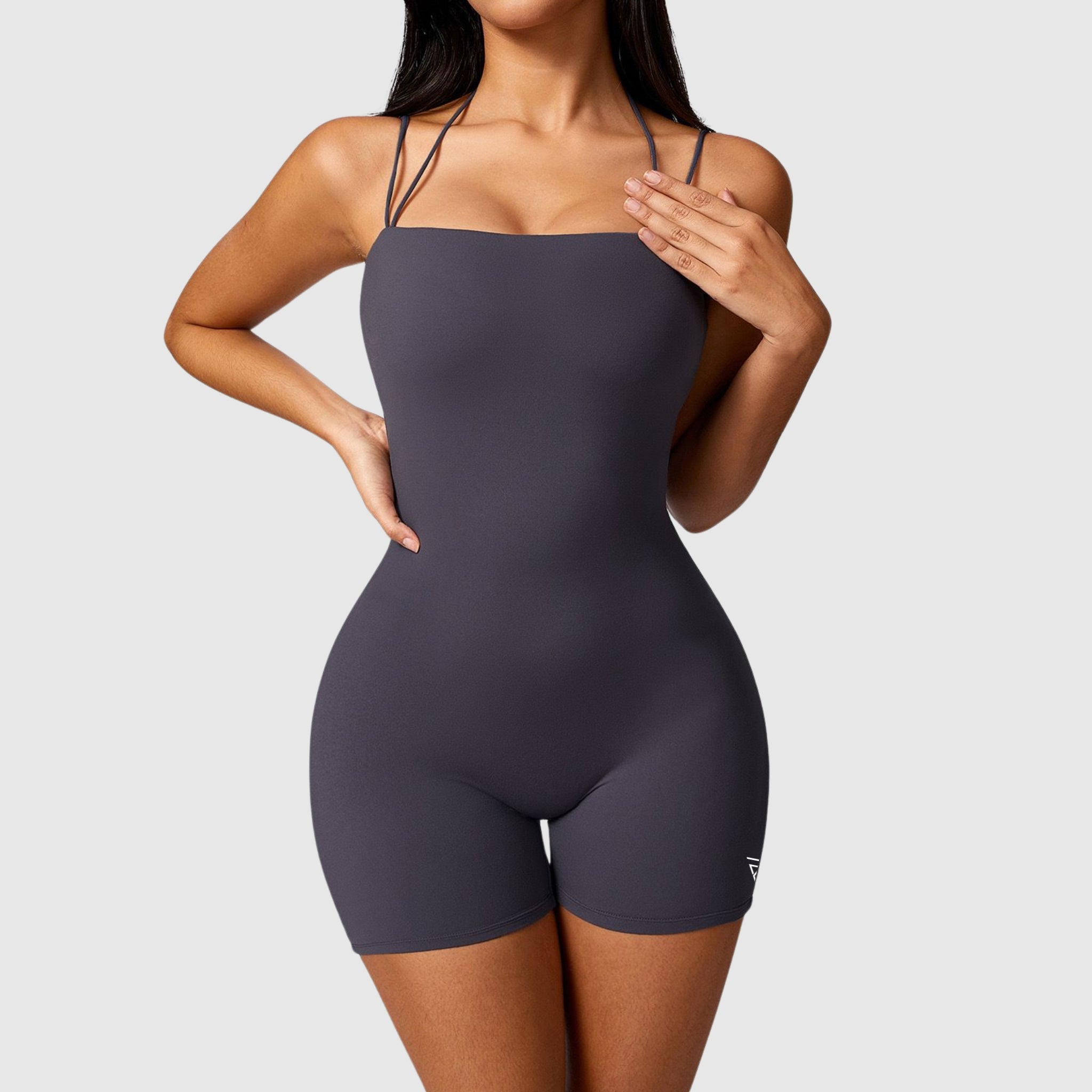 Strappy workout bodysuit