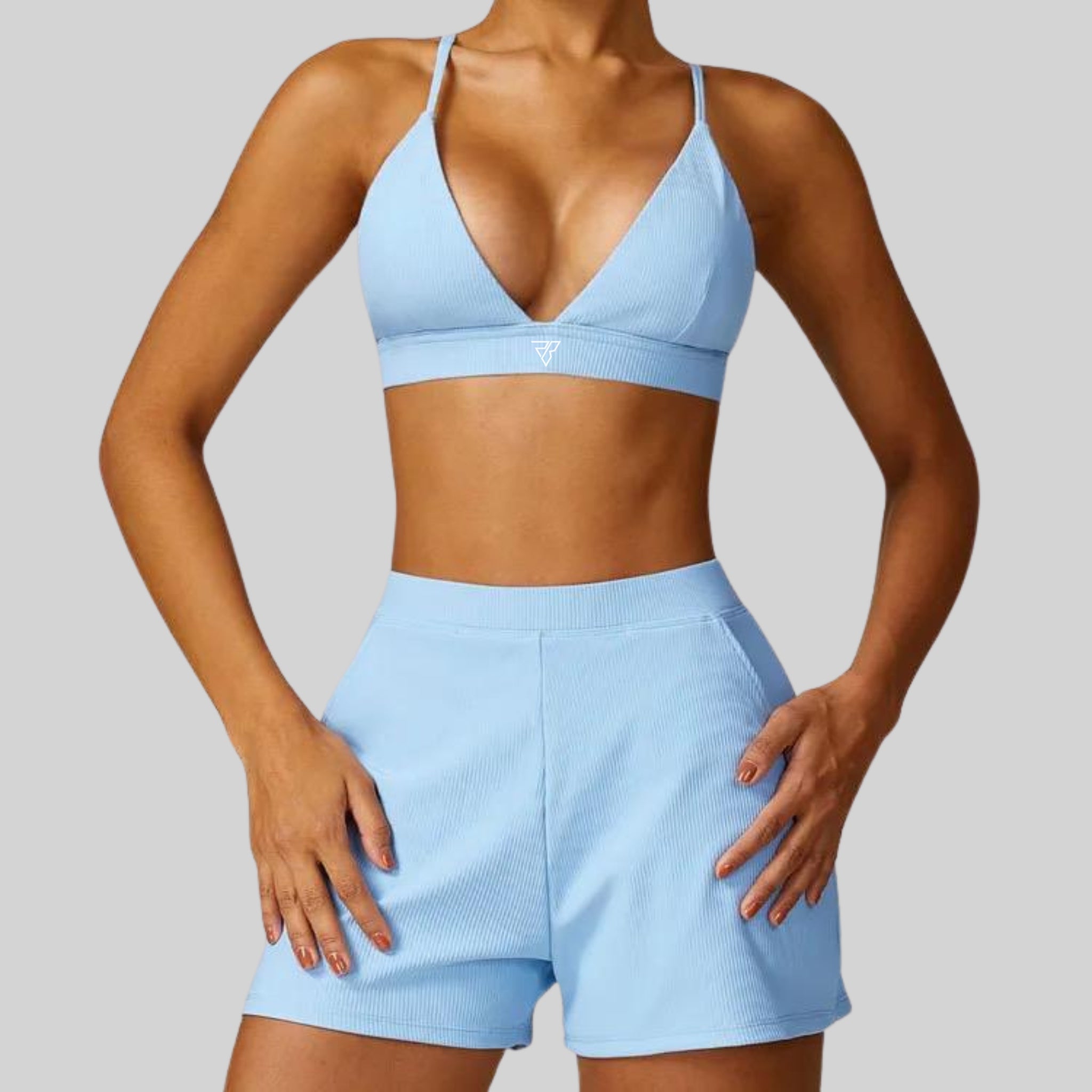 Ribbed Loose Shorts Set