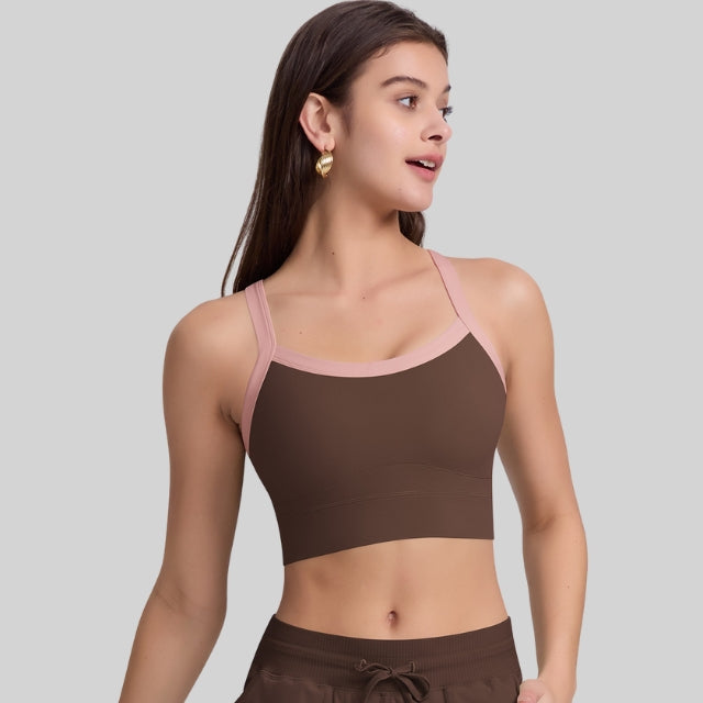 Cross back sport bra