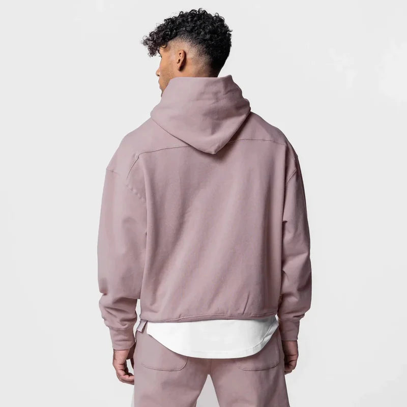 Full Cotton Set Kangaroo Pocket Hoodie & Jogger