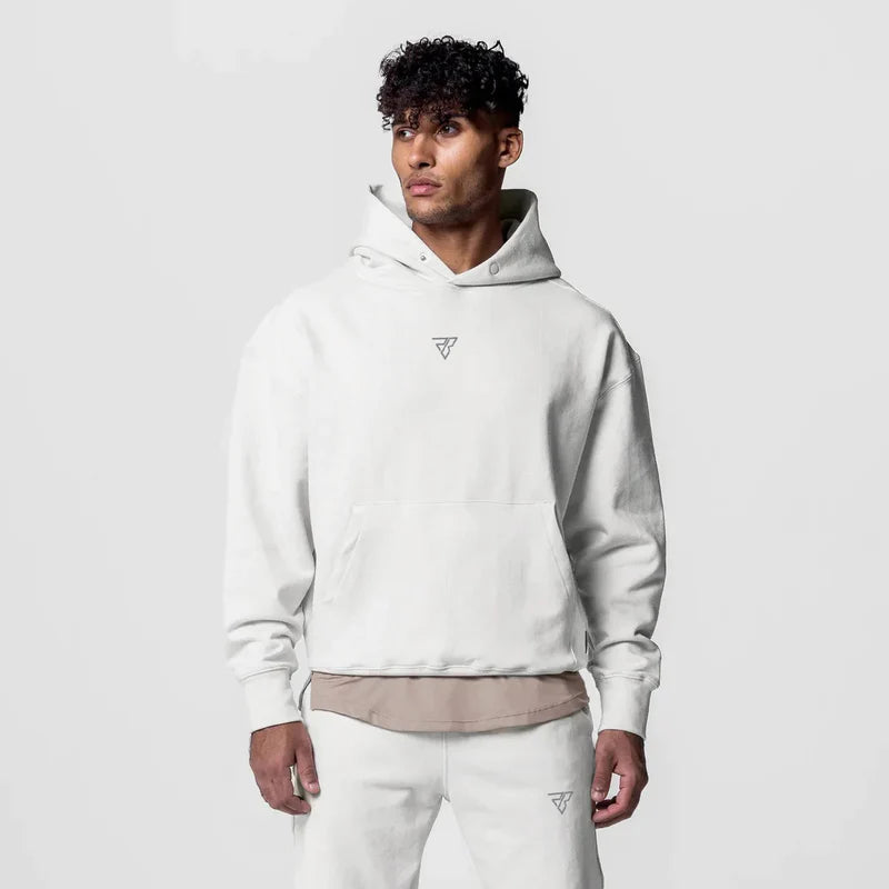 Full Cotton Set Kangaroo Pocket Hoodie & Jogger