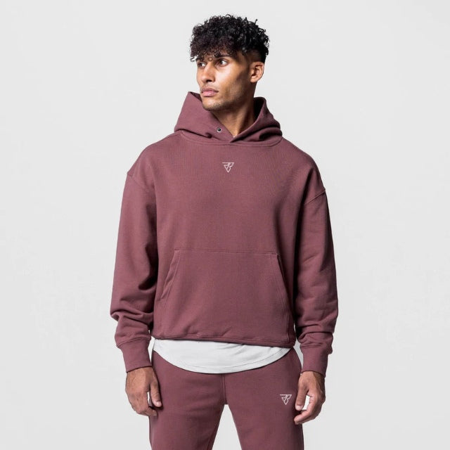 Full Cotton Set Kangaroo Pocket Hoodie & Jogger